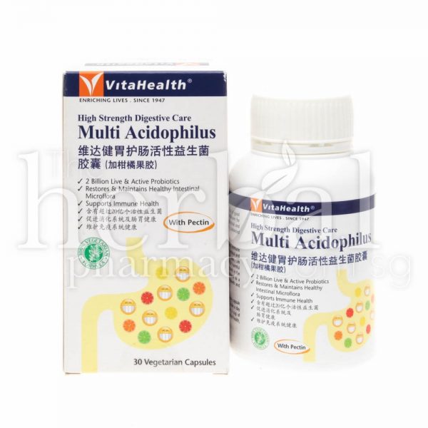 VITAHEALTH MULTI ACIDOPHILUS WITH PECTIN CAPSULES 30'S
