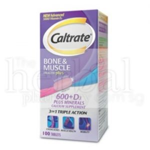 PFIZER CALTRATE 600mg CALCIUM PLUS SUPPLEMENT TABLETS 100